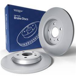 2x Les disques de frein pour Audi A4 B8 Allroad, Avant, Berline (2007-2016) - pleine - 300mm - Tomex - TX 72-50 (essieu arrière)