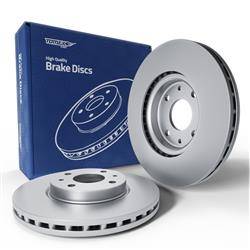 2x Les disques de frein pour Fiat 500C II Cabriolet (2009-2022) - ventilé - 257mm - Tomex - TX 70-56 (essieu avant)