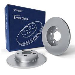 2x Les disques de frein pour Skoda Fabia II Hayon, Break (2007-2014) - pleine - 230mm - Tomex - TX 70-01 (essieu arrière)