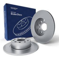 2x Les disques de frein pour Skoda Octavia II Break, Liftback (2004-2013) - pleine - 253mm - Tomex - TX 70-29 (essieu arrière)