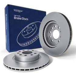 2x Les disques de frein pour Volkswagen Jetta VI Berline (2010-2018) - ventilé - 280mm - Tomex - TX 70-30 (essieu avant)