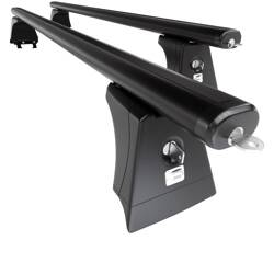 Barres de toit en Aluminium pour Seat Alhambra mk I Van (2001-2009) - Porte-Bagages de Voiture noir - Amos - β-102 - Aero - points de montage - (suivant le modèle de voiture ils peuvent se situer à différents endroits)