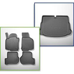 Ensemble: tapis de voiture en TPE + tapis de coffre pour Volkswagen Scirocco III Coupé (06.2008-2017) - Aristar - Cool liner