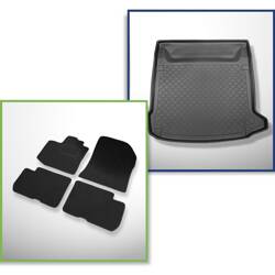 Ensemble: tapis feutre + tapis de coffre pour Dacia Lodgy (07.2012-10.2022) 5 porte - Guardliner - 5 places