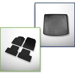 Ensemble: tapis feutre + tapis de coffre pour Opel Astra J (08.2010-12.2014) 5 porte - Guardliner