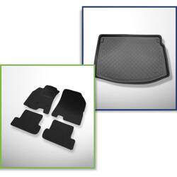 Ensemble: tapis feutre + tapis de coffre pour Renault Megane III (11.2008-12.2015) 5 porte - Guardliner