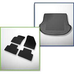 Ensemble: tapis feutre + tapis de coffre pour Volvo S40 II (2004-06.2012) 4 porte - Standard