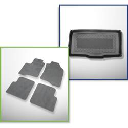 Ensemble: tapis velours + tapis de coffre pour Fiat Panda III (03.2012-....) 5 porte - Standard