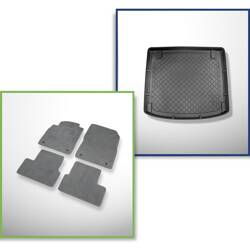 Ensemble: tapis velours + tapis de coffre pour Opel Astra J (08.2010-12.2014) 5 porte - Guardliner