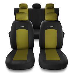 Housses de siège universelles pour Citroen C3 I, II, III (2002-2019) - housse siege voiture universelles - couverture siege - jaune - Auto-Dekor - Sport Line