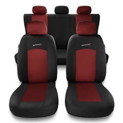 Housses de siège universelles pour Hyundai Tucson I, II, III (2004-2019) - housse siege voiture universelles - couverture siege - rouge - Auto-Dekor - Sport Line