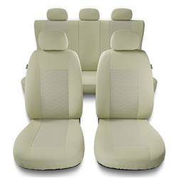 Housses siège auto sur mesure Peugeot 806 - 8 places blanc Simili cuir - 8  sièges