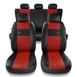 Housses de siège universelles pour Renault Megane I, II, III, IV (1995-2019) - housse siege voiture universelles - couverture siege - rouge - Auto-Dekor - X-Line