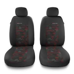 Housses de siège universelles pour Seat Leon I, II, III (1999-2019) - housse siege voiture universelles - couverture siege conducteur - rouge - Auto-Dekor - Elegance 1+1