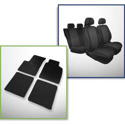 Set: tapis feutre + housses de siege confectionnees sur mesure pour Fiat Panda II Classic Hayon, Van (2003-2012) – Practic