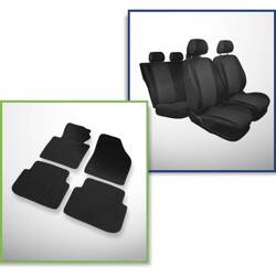 Set: tapis feutre + housses de siege confectionnees sur mesure pour Volkswagen Touran Monospace (2003-2010) – Practic