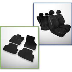 Baguettes de protection latérales en acier pour Volkswagen Golf VII Hayon  (3 portes) - (2012-2020) - Croni - W - noir (peau d'orange) W - noir (peau  d'orange)