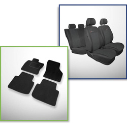 Set: tapis velours + housses de siege confectionnees sur mesure pour Volkswagen Passat B8 Berline, SW (2014-....) – Elegance P-1