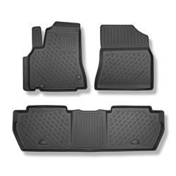 Tapis de sol en TPE pour Citroen Berlingo Ludospace (2008-08.2018) - tapis de voiture - noir - Aristar - Cool liner - 5 ou 7 sièges; sans la troisième rangée de sièges