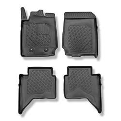 Tapis de sol en TPE pour Ford Ranger T6 PX1 Pick-Up (2012-11.2015) - tapis de voiture - noir - Aristar - Cool liner