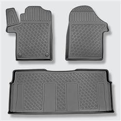 Tapis de sol en TPE pour Mercedes-Benz Vito W447 Van (10.2014-....) - tapis de voiture - noir - Aristar - Cool liner - toutes les versions d'équipement; sans la troisième rangée de sièges