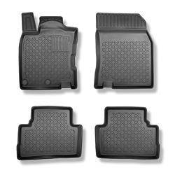 Tapis de sol en TPE pour Nissan Qashqai II J11 Crossover (02.2014-05.2021) - tapis de voiture - noir - Aristar - Guardliner