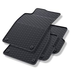 Tapis de sol en caoutchouc pour Audi A6 C6 II (2004-2011) - tapis de voiture - noir - Geyer & Hosaja - 840/4C