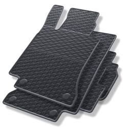 Tapis de sol en caoutchouc pour Mercedes-Benz Classe C W205 (2013-2021) - tapis de voiture - noir - Geyer & Hosaja - 851/4C