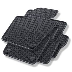 Tapis de sol en caoutchouc pour Volkswagen Sharan II (2010-....) - tapis de voiture - noir - Geyer & Hosaja - 866/4C