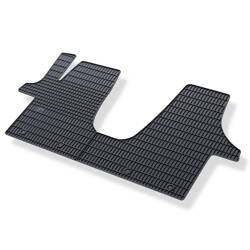 Tapis de sol en caoutchouc pour Volkswagen Transporter T5, T6 Caravelle (2003-2023) - tapis de voiture - noir - Geyer & Hosaja - 809/1C