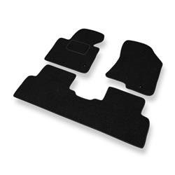 Tapis de sol feutre pour Kia Carens IV (2013-2019) - tapis de voiture - noir - DGS Autodywan