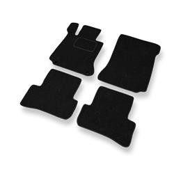 Tapis de sol feutre pour Mercedes-Benz Classe C W204 (2007-2014) - tapis de voiture - noir - DGS Autodywan