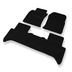 Tapis de sol feutre pour Toyota Land Cruiser J120 (2002-....) - tapis de voiture - noir - DGS Autodywan