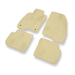 Tapis de sol velours pour Alfa Romeo MiTo (2008-2018) - Premium tapis de voiture - beige - DGS Autodywan