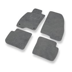 Tapis de sol velours pour Alfa Romeo MiTo (2008-2018) - Premium tapis de voiture - gris - DGS Autodywan