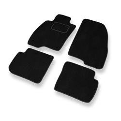 Tapis de sol velours pour Alfa Romeo MiTo (2008-2018) - Premium tapis de voiture - noir - DGS Autodywan