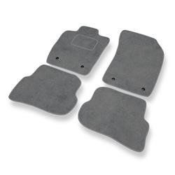 Tapis de sol velours pour Audi A1 I 8X (2010-2018) - Premium tapis de voiture - gris - DGS Autodywan