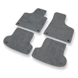 Tapis de sol velours pour Audi A3 II 8P (2003-2012) - Premium tapis de voiture - gris - DGS Autodywan