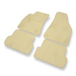 Tapis de sol velours pour Audi A4 II B6 (2000-2005) - Premium tapis de voiture - beige - DGS Autodywan