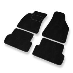 Tapis de sol velours pour Audi A4 III B7 (2004-2008) - Premium tapis de voiture - noir - DGS Autodywan