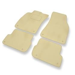 Tapis de sol velours pour Audi A6 III C6 (2004-2006) - Premium tapis de voiture - beige - DGS Autodywan