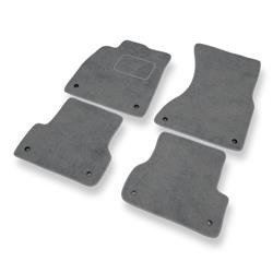 Tapis de sol velours pour Audi A6 IV C7 (2011-2018) - Premium tapis de voiture - gris - DGS Autodywan