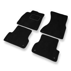 Tapis de sol velours pour Audi A7 I 4G (2010-2017) - Premium tapis de voiture - noir - DGS Autodywan