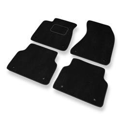 Tapis de sol velours pour Audi A8 III D4 (version longue) (2010-2017) - Premium tapis de voiture - noir - DGS Autodywan