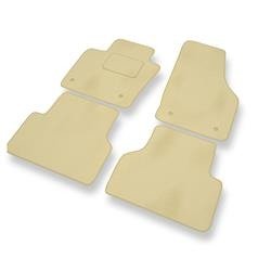 Tapis de sol velours pour Audi Q3 I 8U (2011-2018) - Premium tapis de voiture - beige - DGS Autodywan