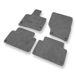 Tapis de sol velours pour Audi Q7 I (2005-2015) - Premium tapis de voiture - gris - DGS Autodywan