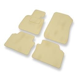 Tapis de sol velours pour BMW 3 M3 IV E90 (2007-2013) - Premium tapis de voiture - beige - DGS Autodywan