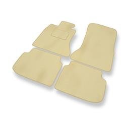 Tapis de sol velours pour BMW 5 F07 (2008-2017) - Premium tapis de voiture - beige - DGS Autodywan