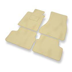 Tapis de sol velours pour BMW 5 G30 (2017-....) - Premium tapis de voiture - beige - DGS Autodywan