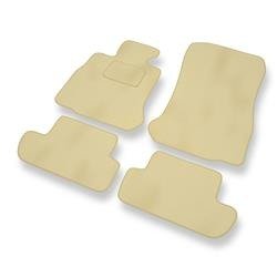 Tapis de sol velours pour BMW 6 M6 F13 (2012-2018) - Premium tapis de voiture - beige - DGS Autodywan